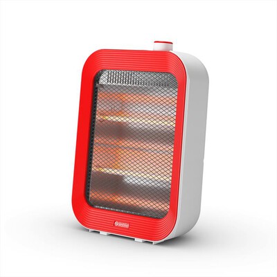 OLIMPIA SPLENDID - Stufa elettrica QUARZIA SLIM R-Bianco e rosso corallo