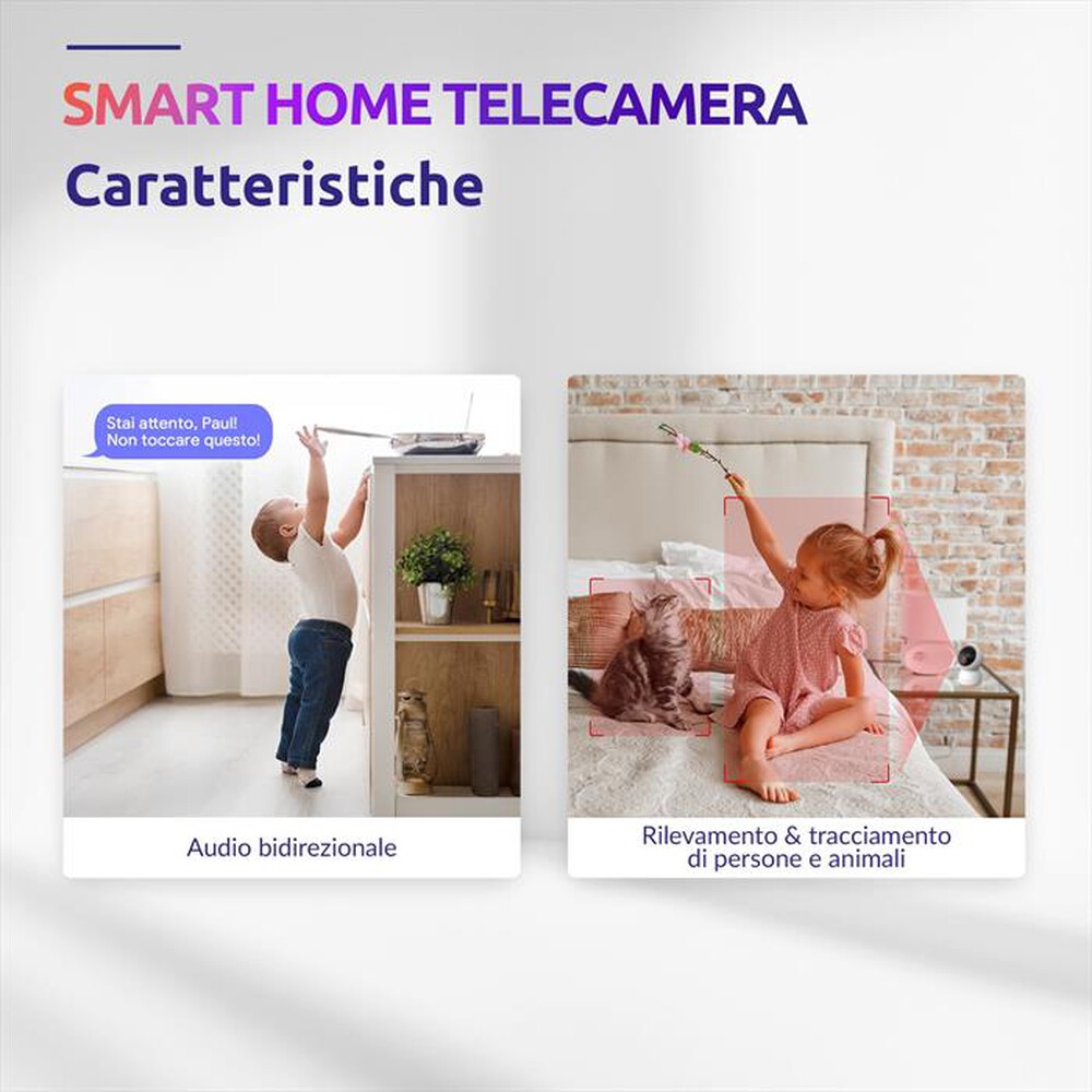 "STRONG - Telecamera Wi-Fi Interno 4K SHC08IR0-W-BIANCO"