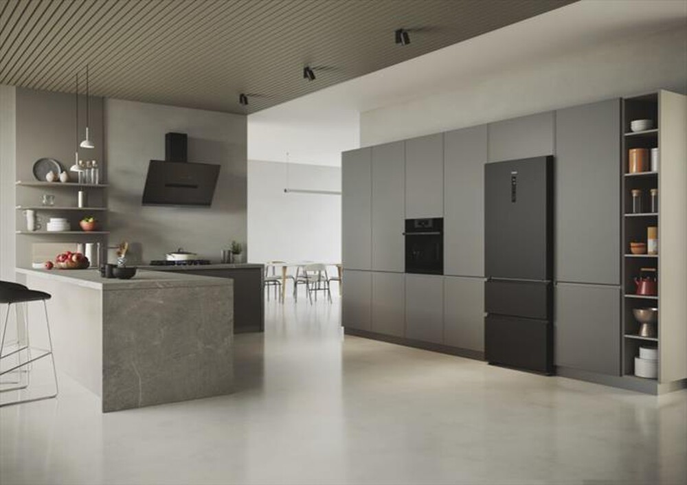 "HAIER - Frigorifero combinato HTR5719ENPT Classe E 528 lt-Black"