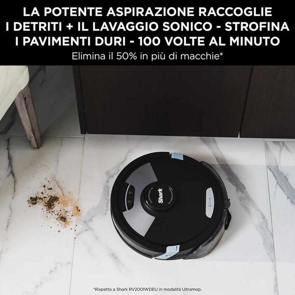 "SHARK - Robot aspirapolvere-lavapavimenti RV2600WSEU-nero"