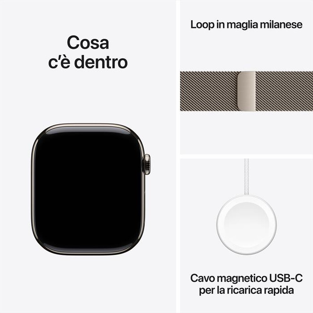 Immagine del prodotto APPLE - WATCH SERIES 11GPS + CELLULAR 46MM M/L-Loop Milanese Naturale