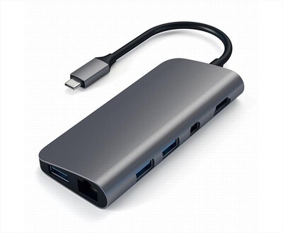 SATECHI - ADATTATORE USB-C MULTIMEDIA-grigio