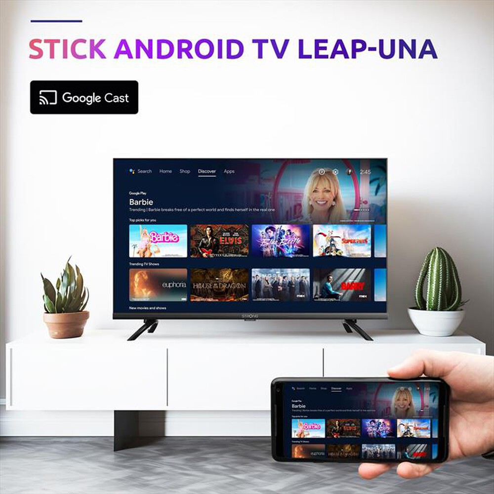 "STRONG - Android TV Stick 2K UHD LEAP-UNA-NERO"