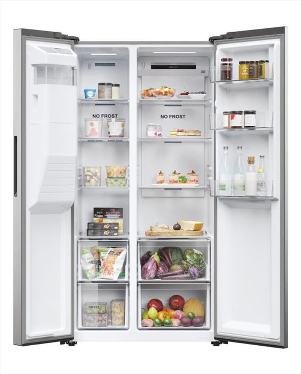 Immagine del prodotto HAIER - Frigorifero side by side HSR5918DIMP Classe D 511l-Platino, Stainless steel