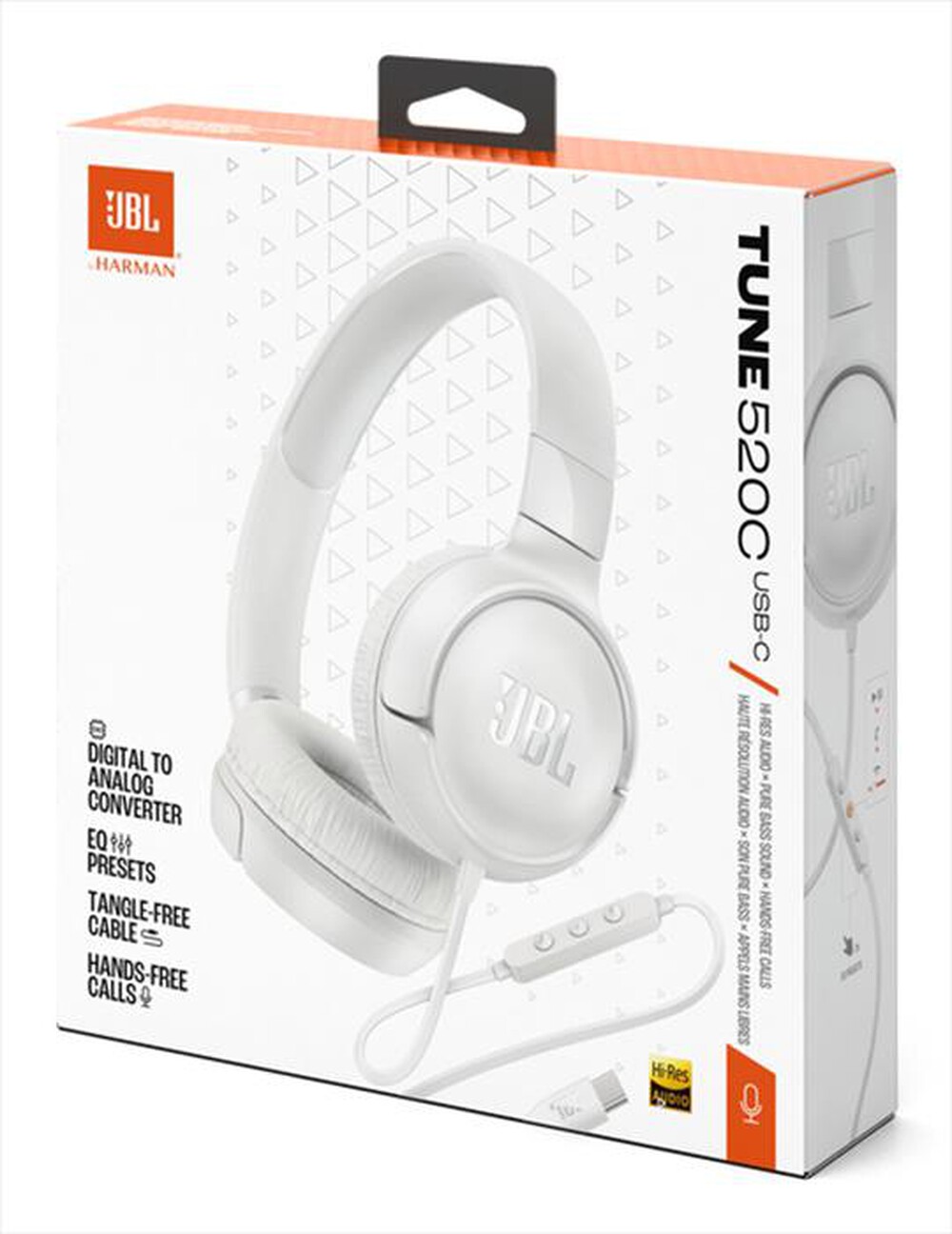 Immagine del prodotto JBL - CUFFIE AD ARCHETTO SUPRA-AURALI CON CAVO TUNE 520C-Bianco