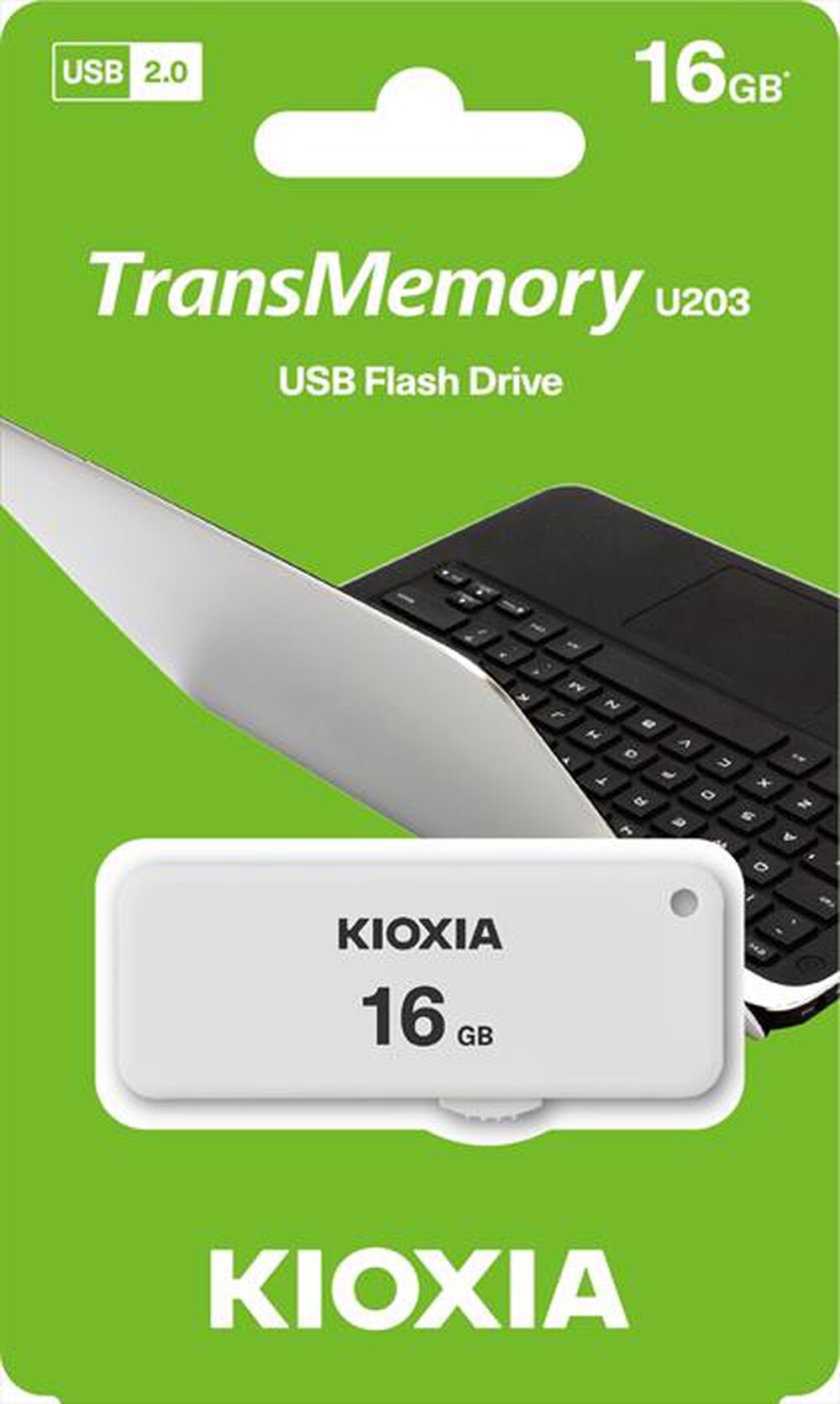 "KIOXIA - CHIAVETTA USB U203 YAMABIKO 2.0 16GB - Bianco"