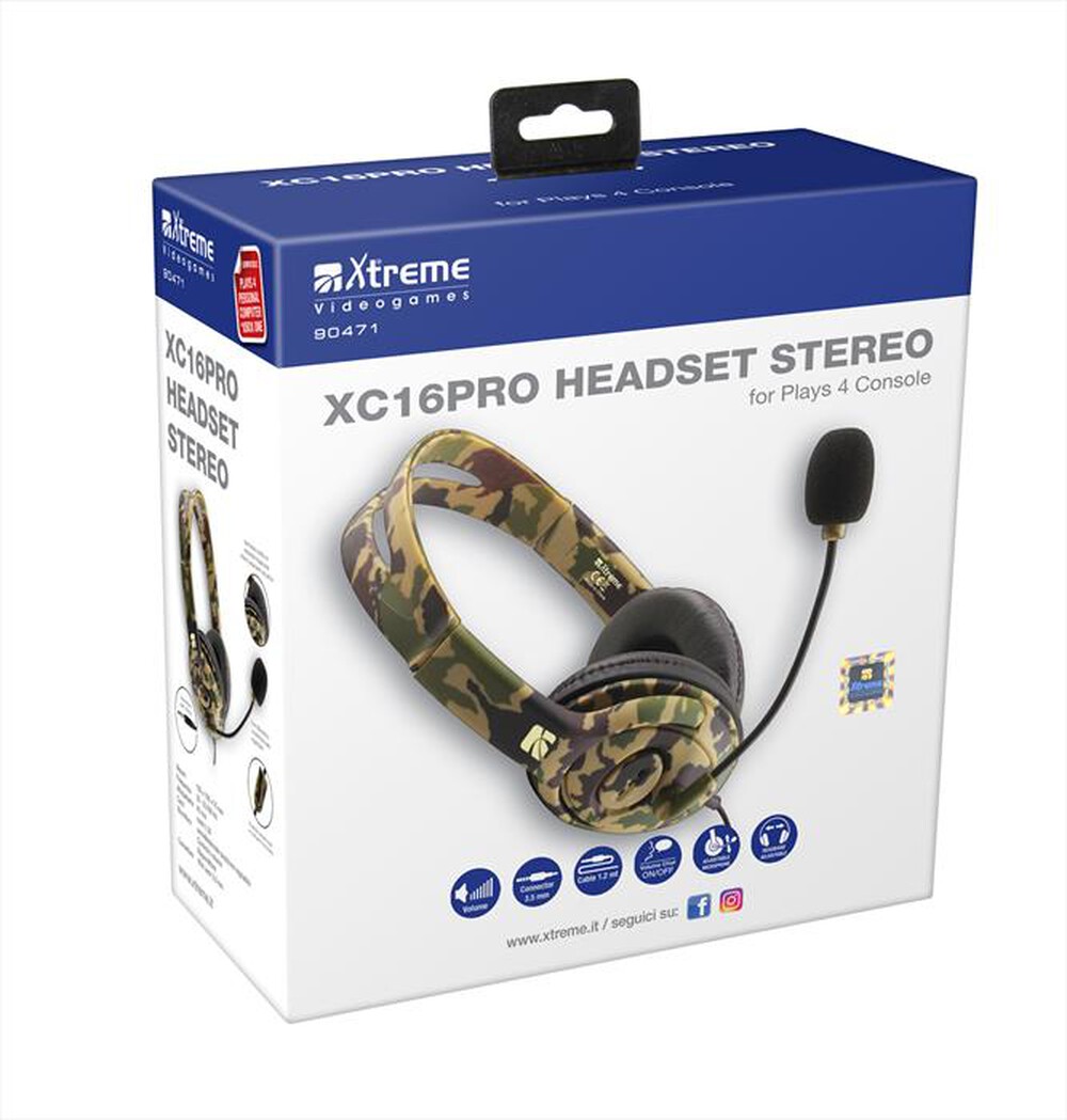 "XTREME - XC16-PRO HEADSET STEREO-CAMOUFLAGE"