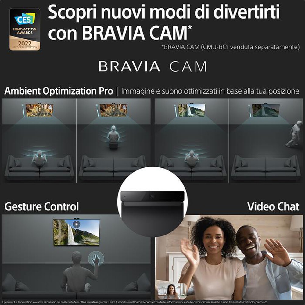 Immagine del prodotto SONY - SMART TV BRAVIA XR Mini LED 4K 85" XR85X95KAEP-Nero