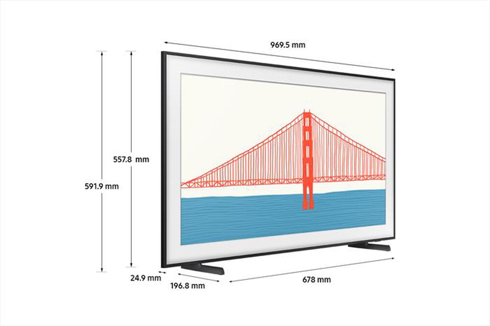 "SAMSUNG - Smart TV The Frame 4K 43” 43LS03A-Black"
