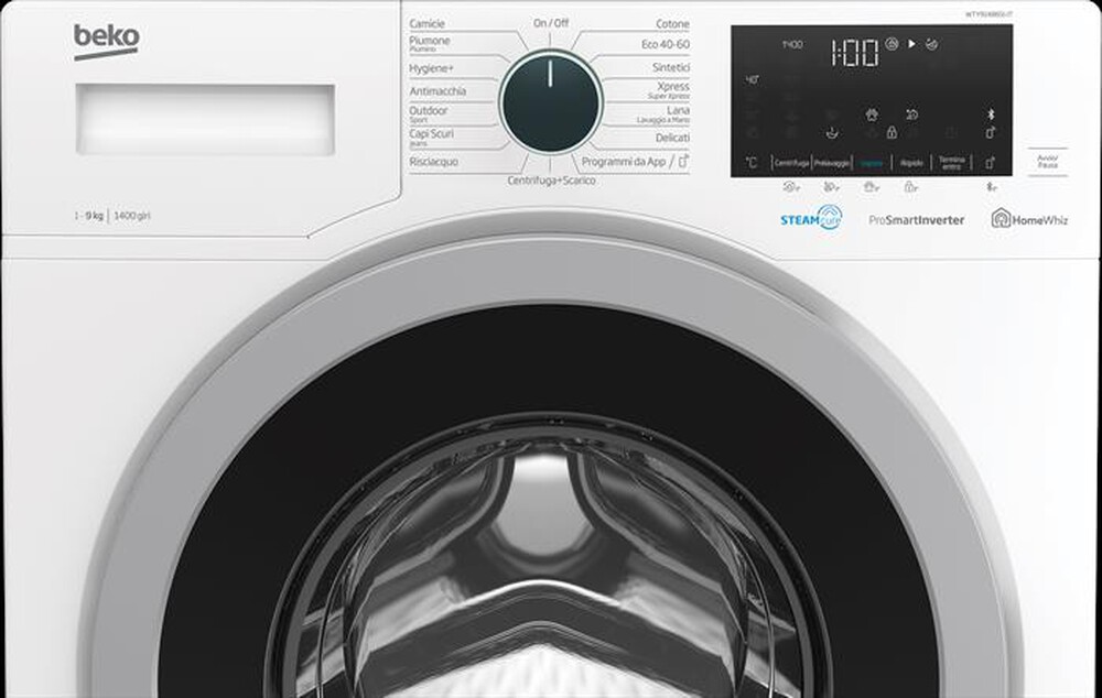 "BEKO - Lavatrice WTY91486SI-IT 9 Kg Classe A-Bianco / Silver"