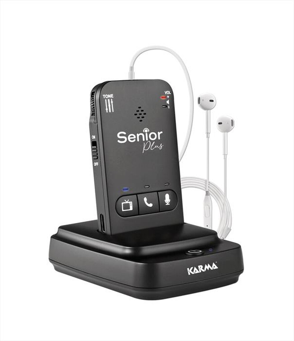 "KARMA - Auricolari SENIOR PLUS-Nero"