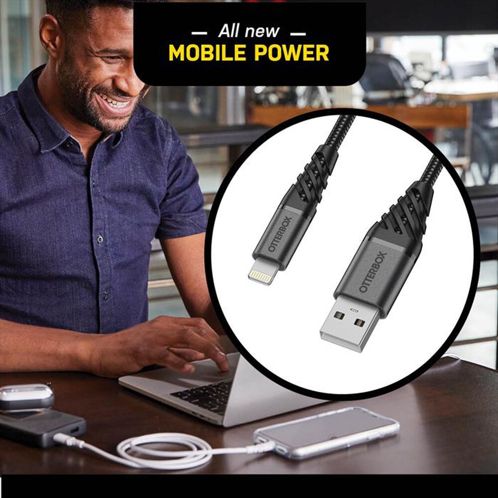 "OTTERBOX - CAVO PREMIUM USB-A A LIGHTNING 2M-nero"