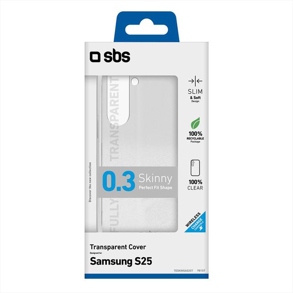 "SBS - Cover Skinny TESKINSAS25T per Samsung S25-Trasparente"