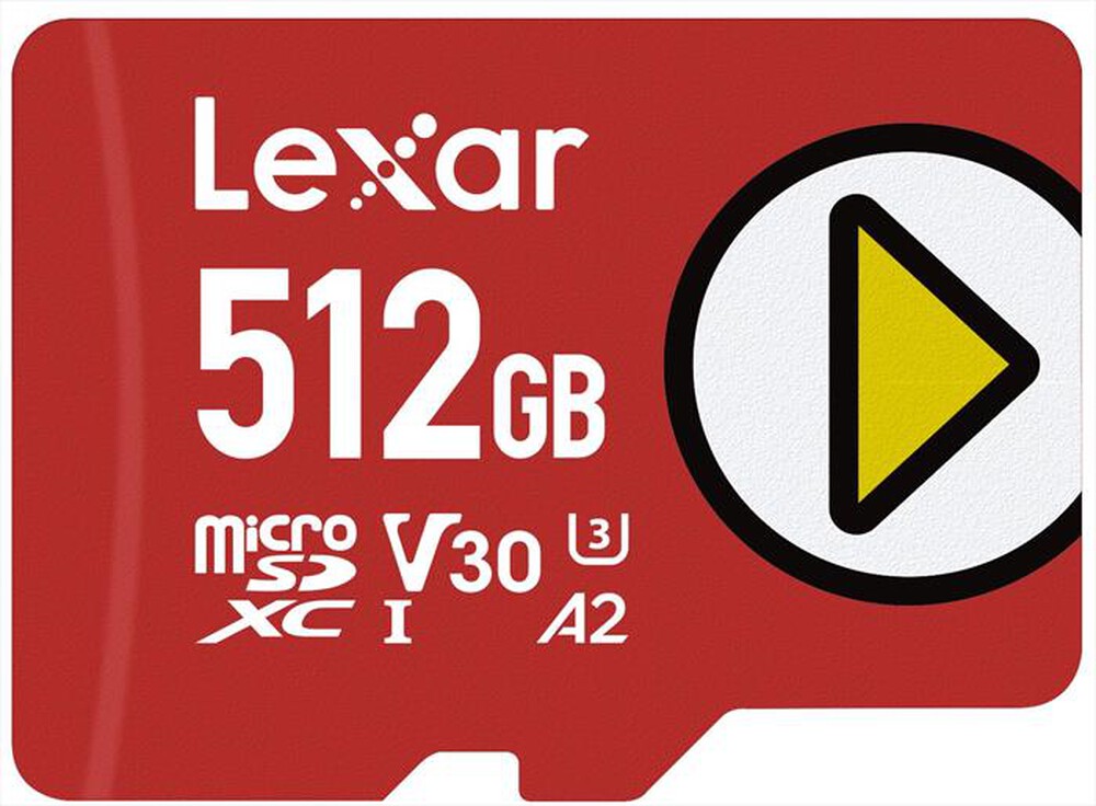 Immagine del prodotto LEXAR - Supporto Micro SDXC PLAY 512GB UHS-1-Rosso