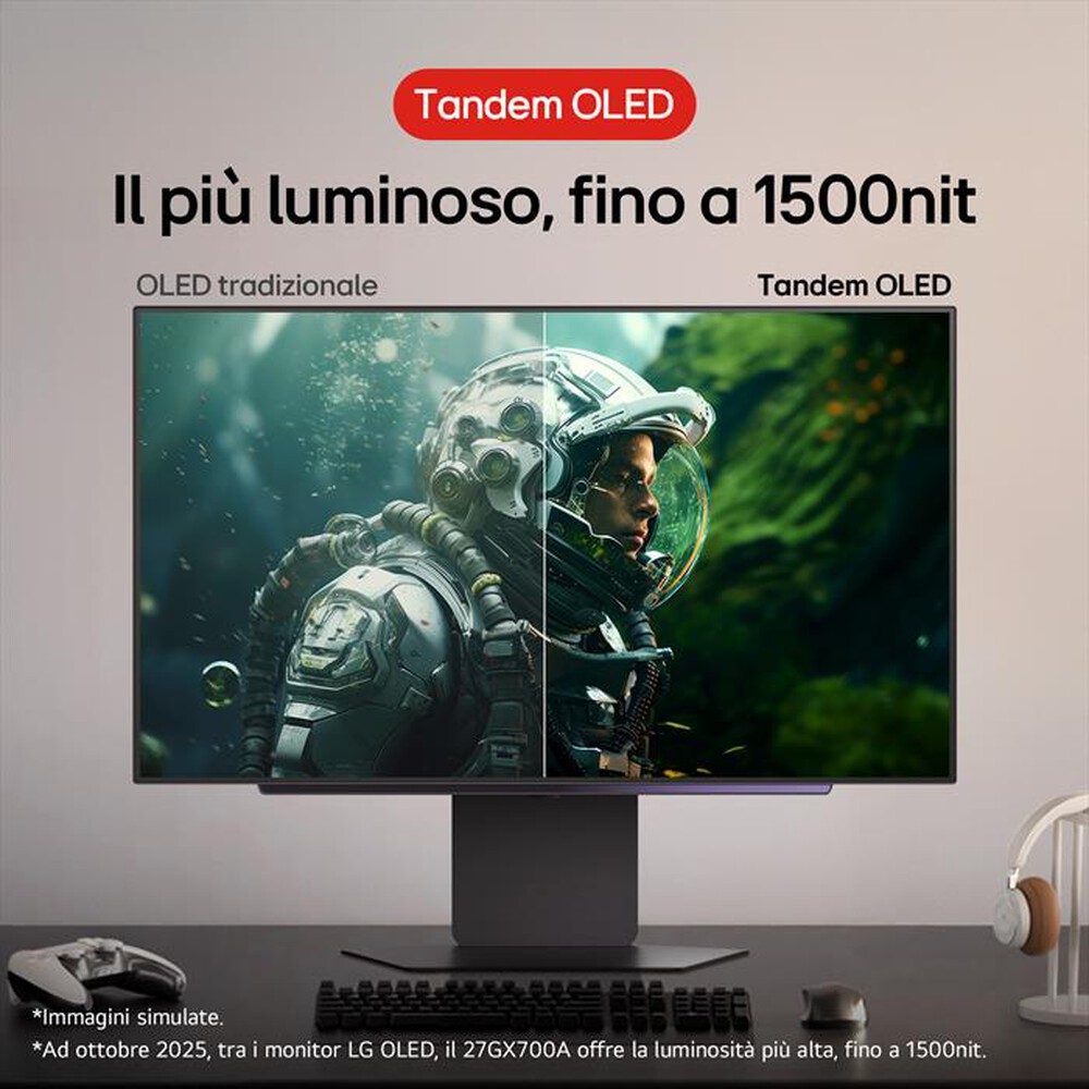 Immagine del prodotto LG - Monitor OLED 26,5" 27GX700A-B-Black
