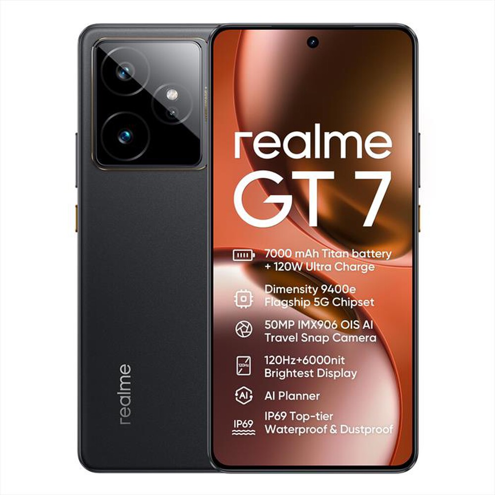 "REALME - Smartphone REALME BUNDLE GT7 5G (512GB 12GB)-ICE SENSE BLACK"
