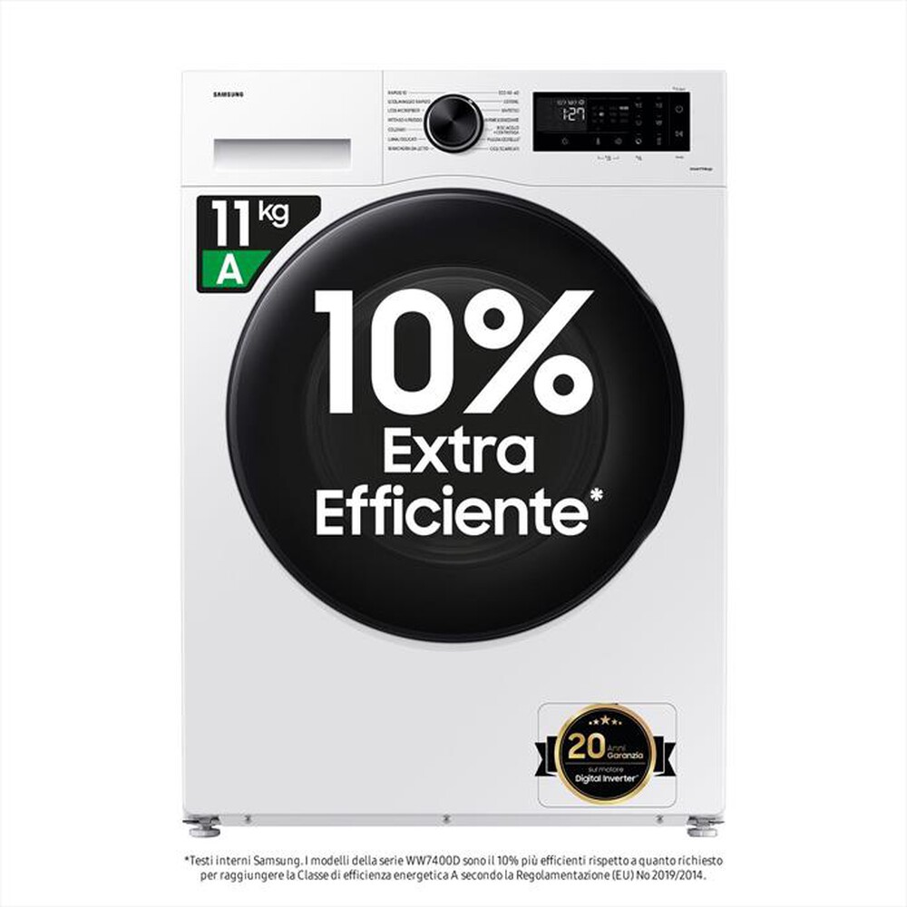 "SAMSUNG - Lavatrice WW11DG5B25AEET 11 Kg Classe A-Bianco"