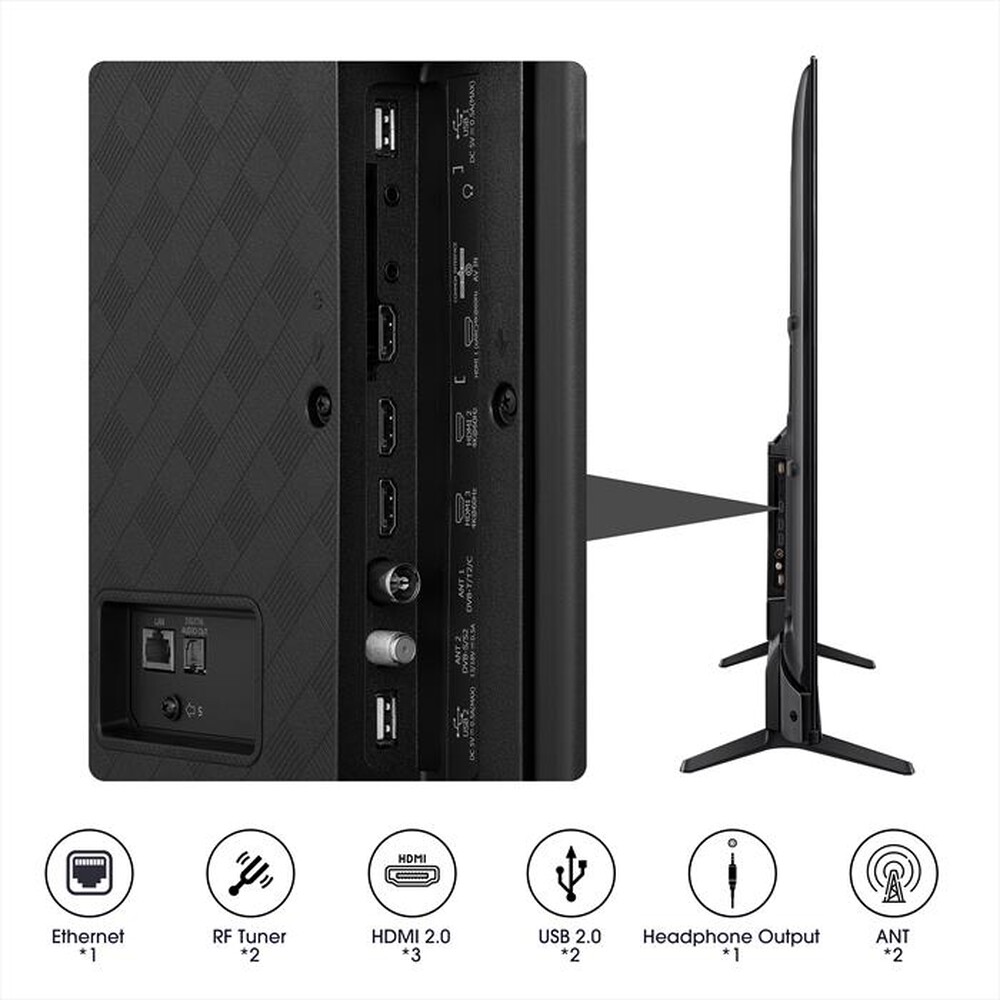 "HISENSE - Smart TV LED UHD 4K 55\" 55A69K-Black"