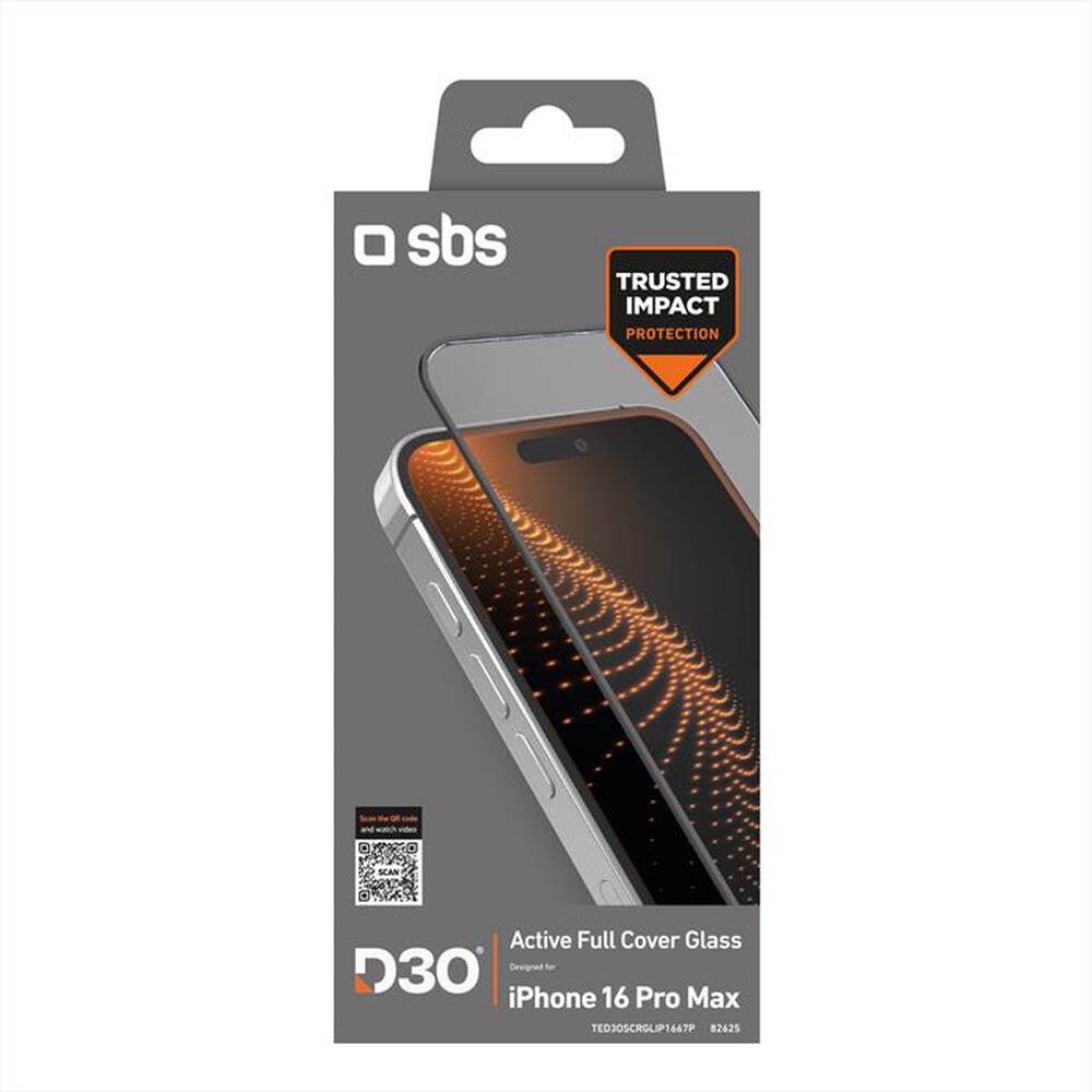 "SBS - D3O Screenglass iPhone 16 ProMax TED3OSCRGLIP1667P-Trasparente"