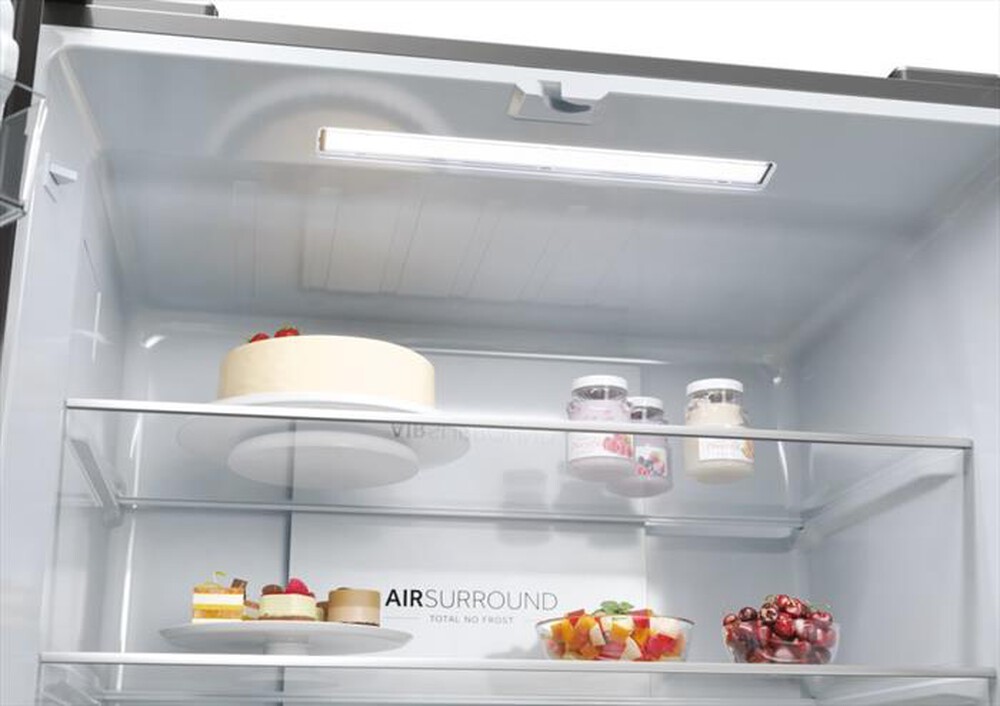 "HAIER - Frigorifero 4 porte HCR3818ENMM Classe E 467 lt-Platino, Stainless steel"