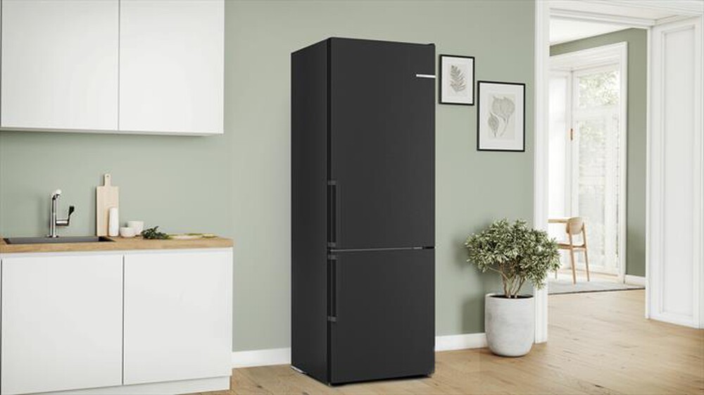 "BOSCH - Frigorifero combinato KGN49VXDT Classe D 440 lt-Acciaio nero anti-impronta"
