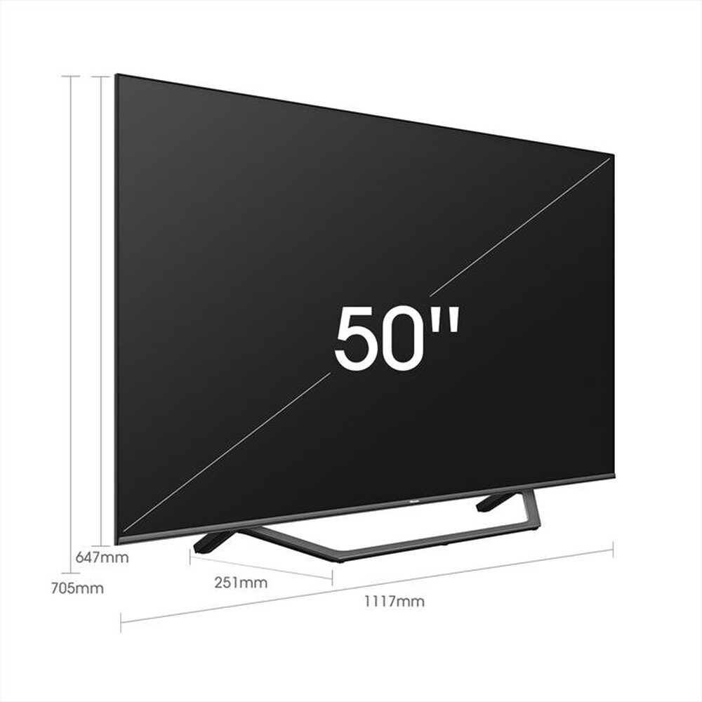 "HISENSE - Smart Tv QLED 4K Dolby Vision 50\" 50A72GQ-Silver"
