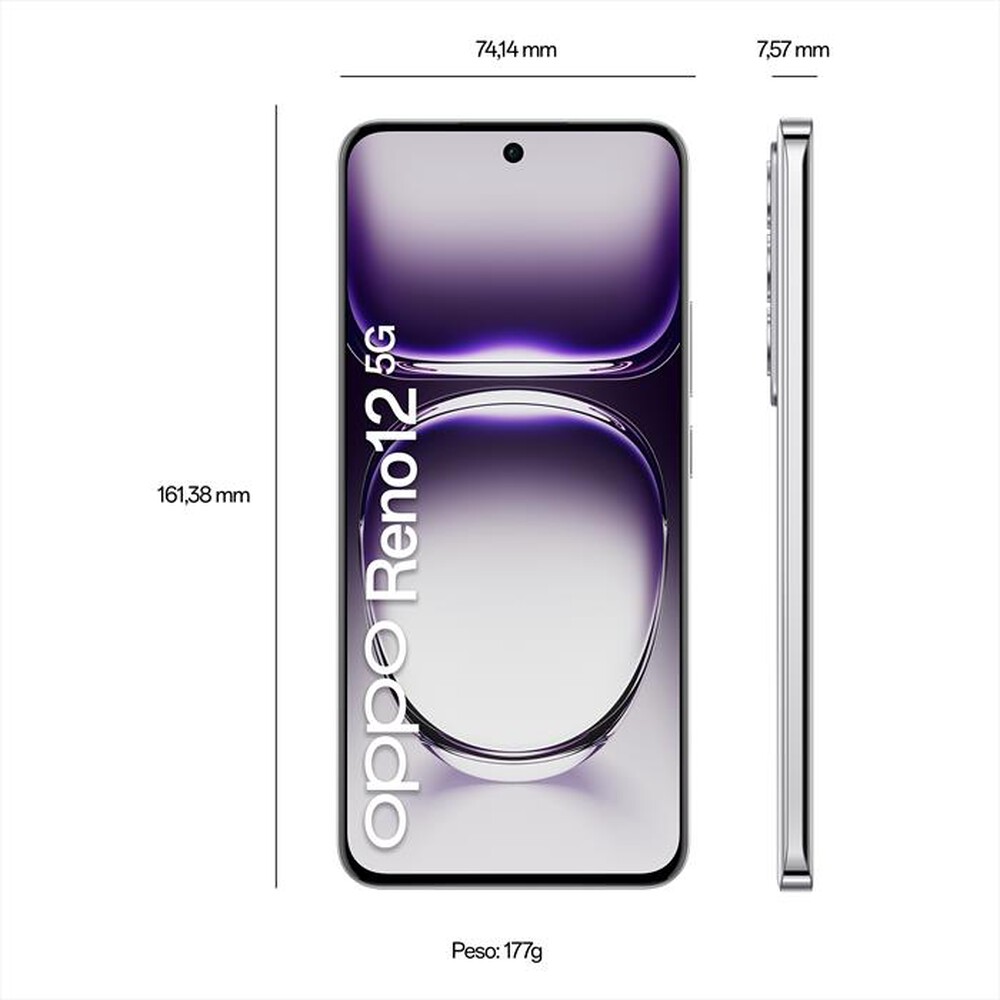 "OPPO - Smartphone RENO12 5G 12+256-ASTRO SILVER"