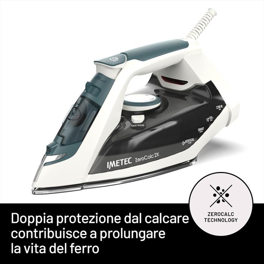 Immagine del prodotto IMETEC - Ferro da stiro ZEROCALC 2X-Bianco/Verde