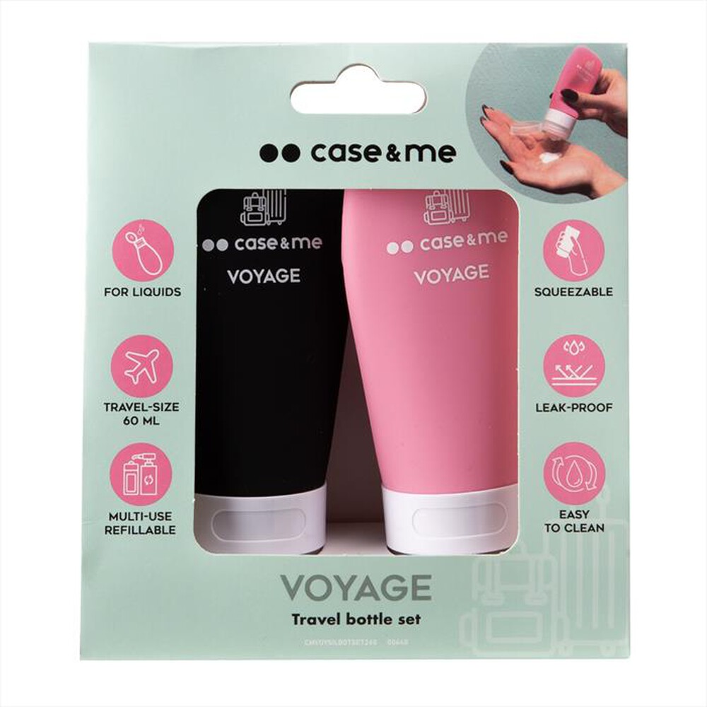 "CASEME - Contenitori per creme da viaggio CMVOYSILBOTSET260-Nero"