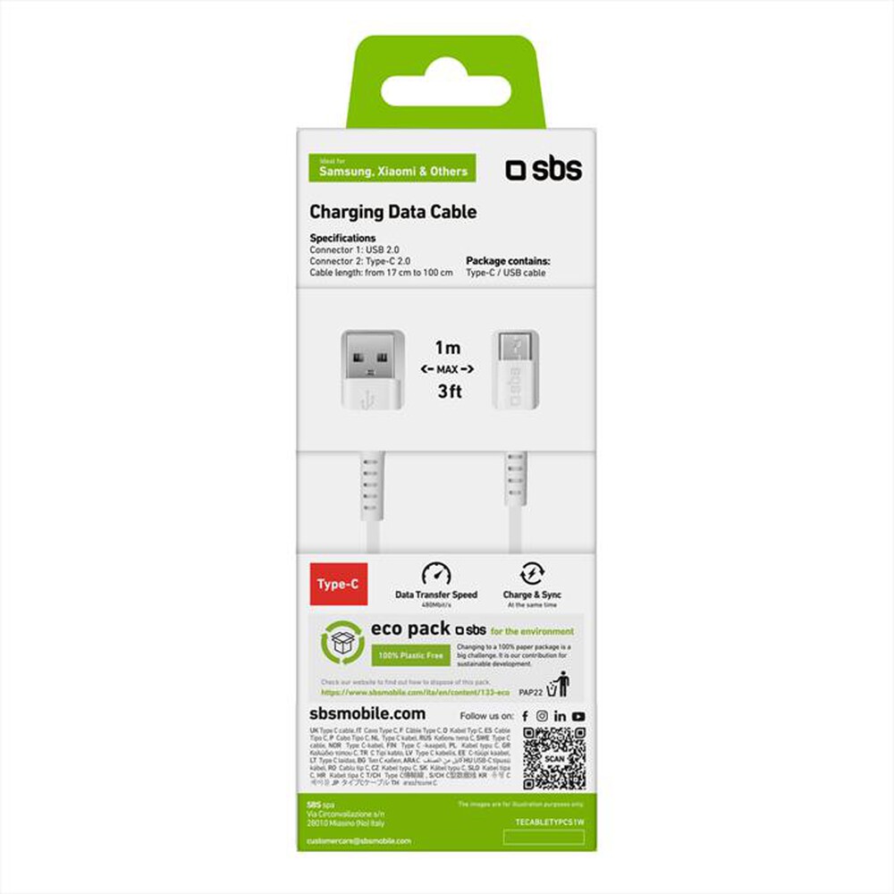 "SBS - TECABLETYPCS1W-Bianco"