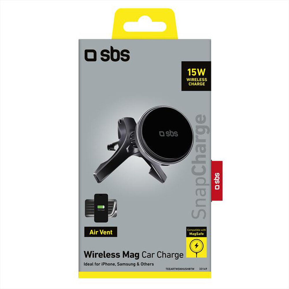 Immagine del prodotto SBS - Supporto auto wireless TESUPMAGWIR15W-Nero