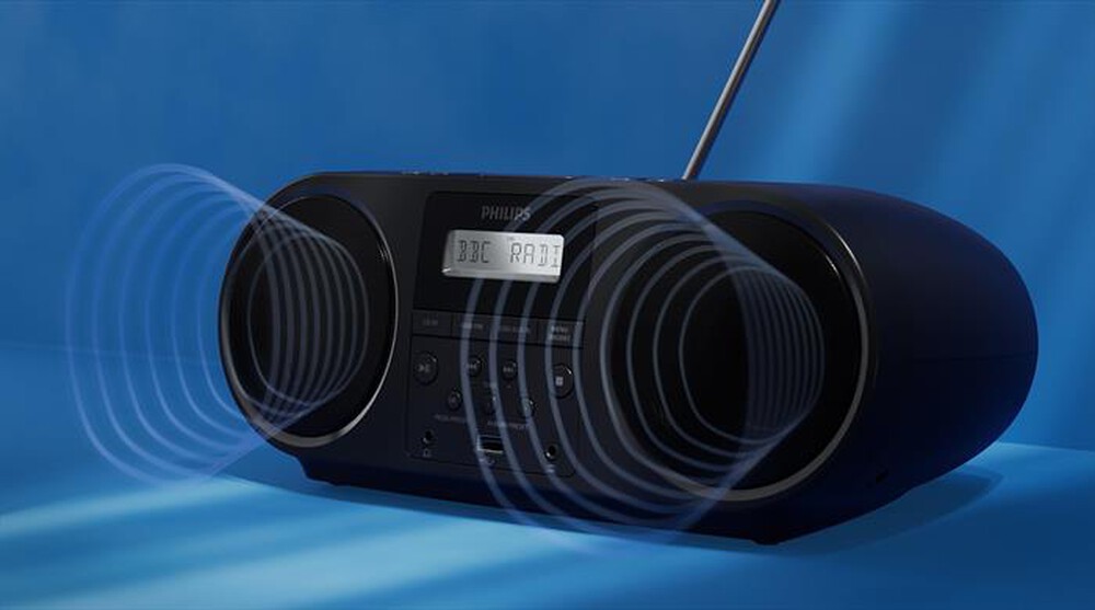 "PHILIPS - Lettore CD/radio FM TAZ6000/10-Black"