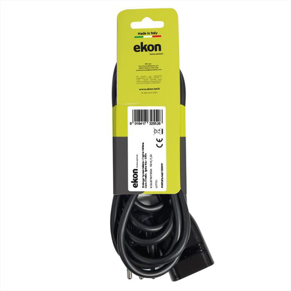 Immagine del prodotto EKON - Prolunga lineare 3m 16A-Nero