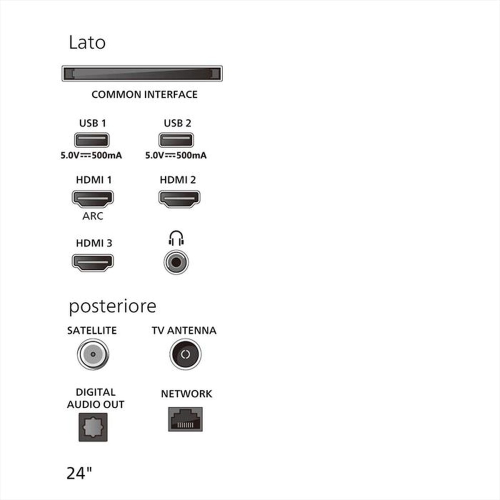 Immagine del prodotto PHILIPS - Smart TV LED HD READY 24" 24PHS6000/12-Black