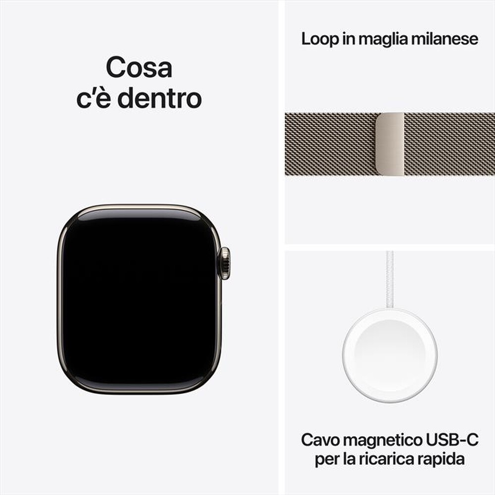 Immagine del prodotto APPLE - Watch Series 11 GPS + Cellular 42mm Titanio-Loop Milanese