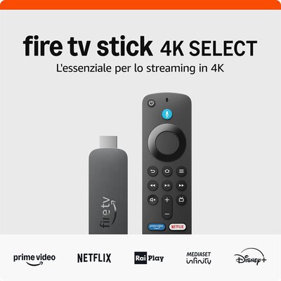 AMAZON - FIRE TV STICK 4K SELECT-Nero
