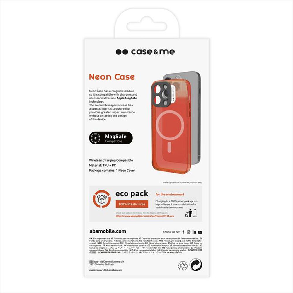 "SBS - Cover MagSafe CMCOVCFLMSIP1461PO iPhone 14 Pro-Arancione"