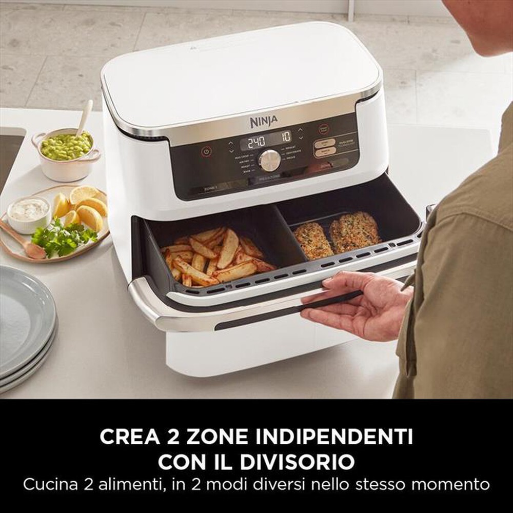 "NINJA - FRIGGITRICE AD ARIA FLEXDRAWER DA 10,4 L-Bianco"