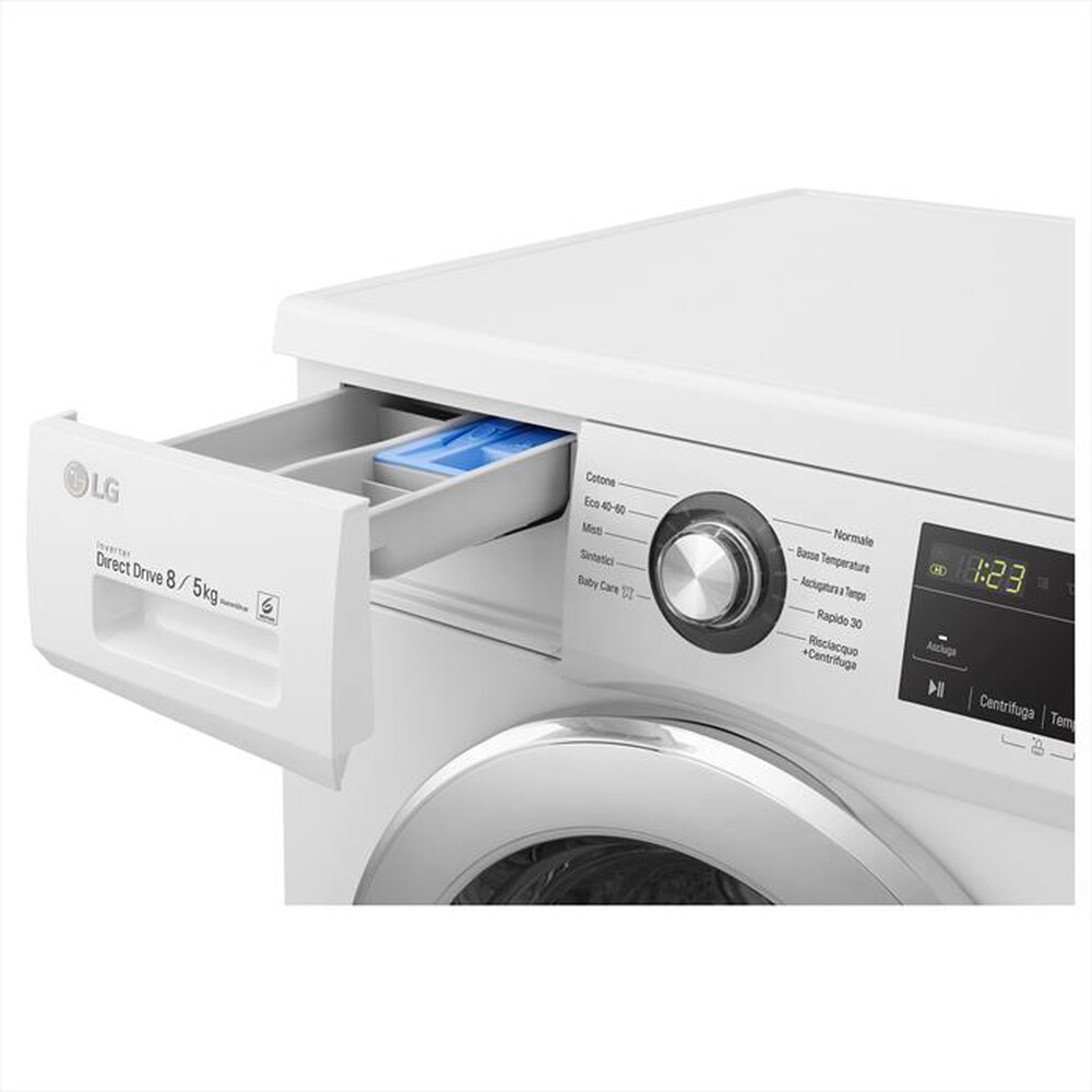 "LG - Lavasciuga F4J3TM5WE 8/5 Kg Classe D-WHITE"