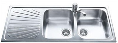 SMEG - Lavello lineare SP116S 2 vasche-Acciaio inox satinato