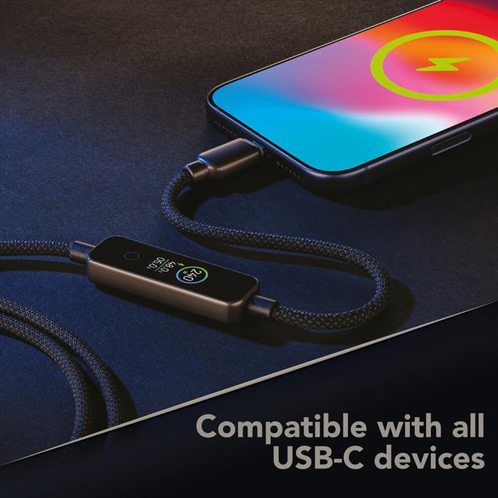 Immagine del prodotto CELLULARLINE - Cavo USB-C to USB-C POWERVIEW IQ-Nero