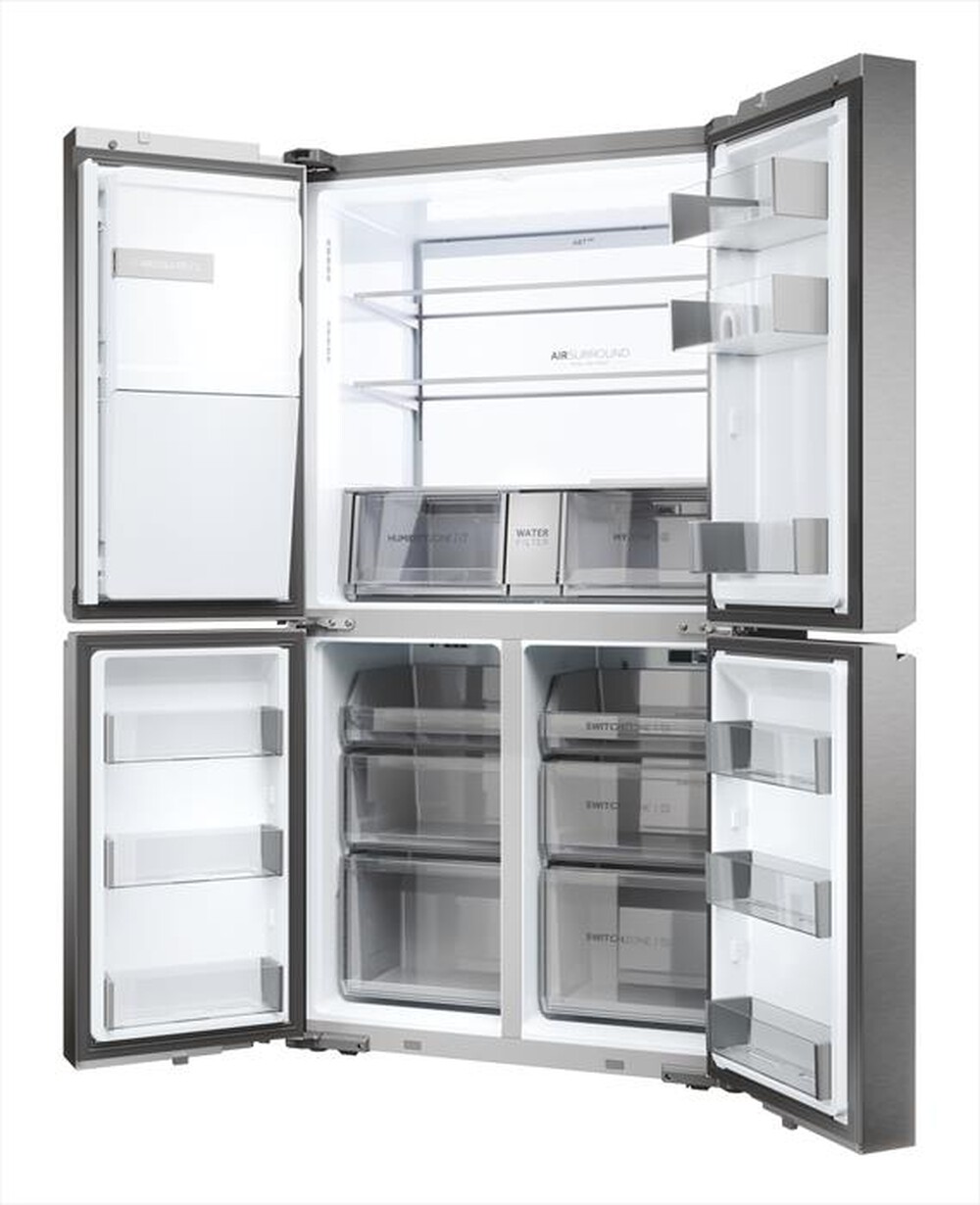Immagine del prodotto HAIER - Frigorifero side by side HCR7918EIMP ClasseE 601lt-Platino, Acciaio inossidabile