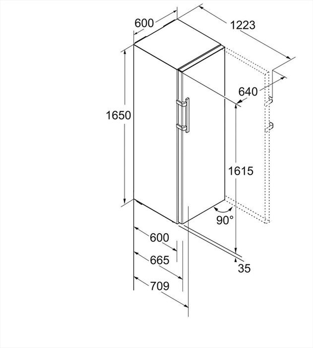 Immagine del prodotto LIEBHERR - Frigorifero 1 porta KEF 3730-21 Classe D 357lt-Acciaio
