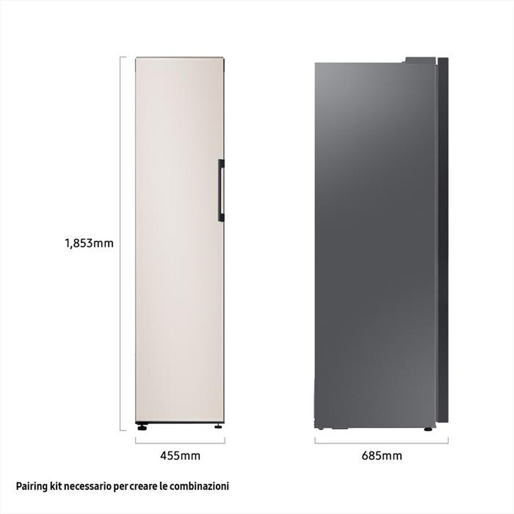 "SAMSUNG - Frigorifero 1 porta F-RR25E1039 BESPOKE Classe E-Satin Beige"