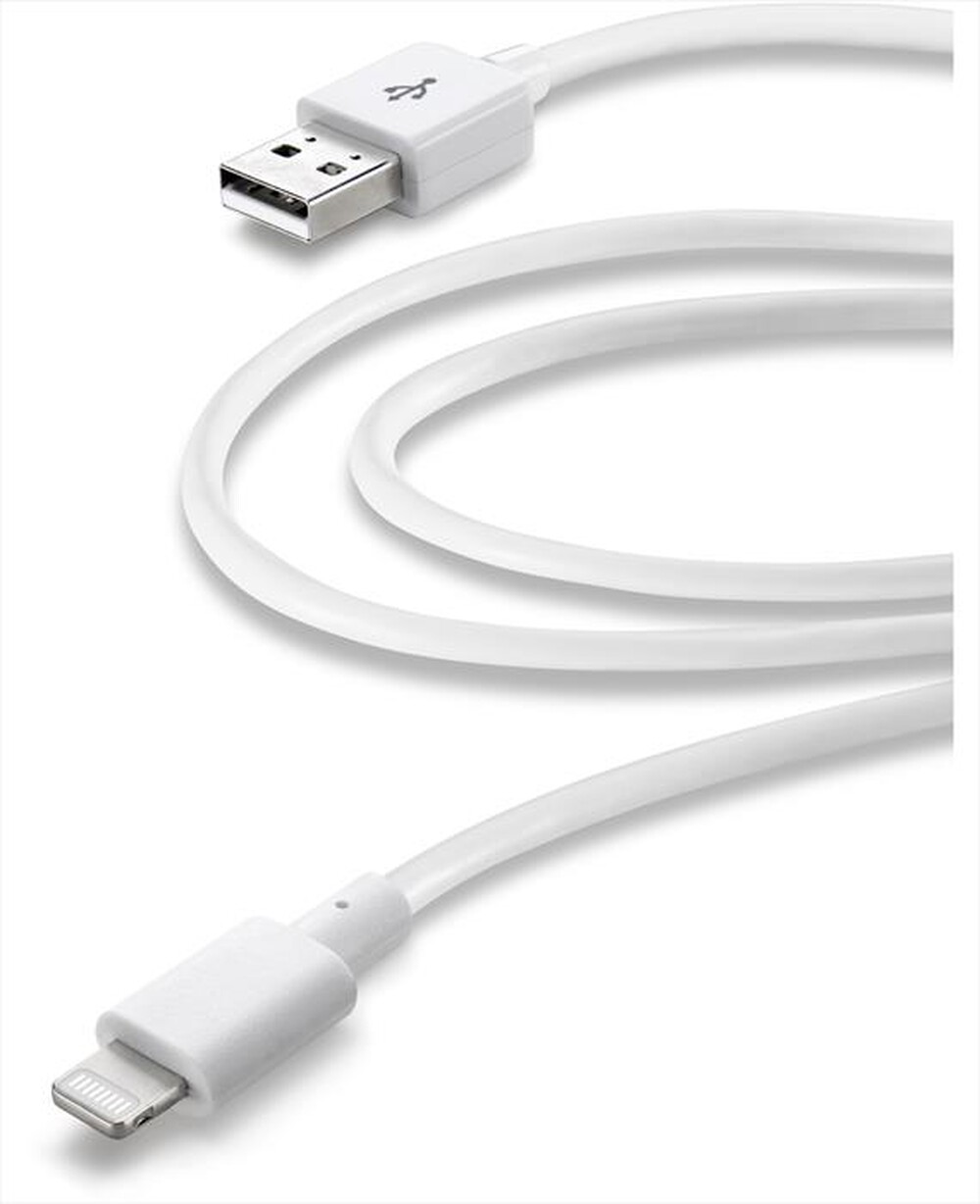 "CELLULARLINE - USB Data Cable Home - Lightning-Bianco"