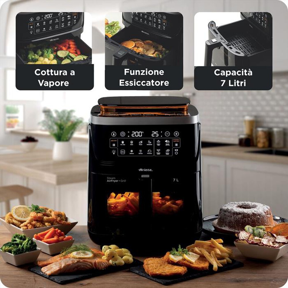 Immagine del prodotto ARIETE - 4636/00 FRIGGITRICE AD ARIA, VAPORE E GRILL-Black