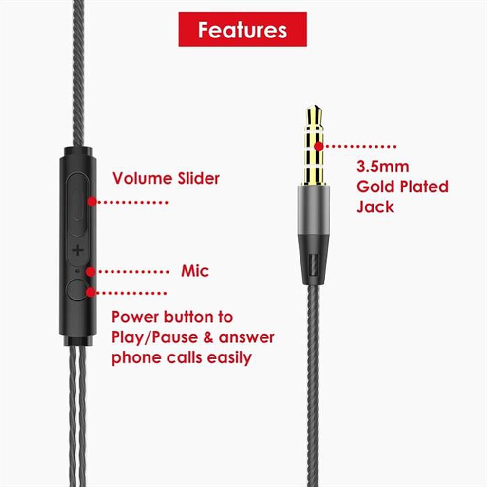 "LENOVO - AURICOLARI IN-EAR HF118-Nero"