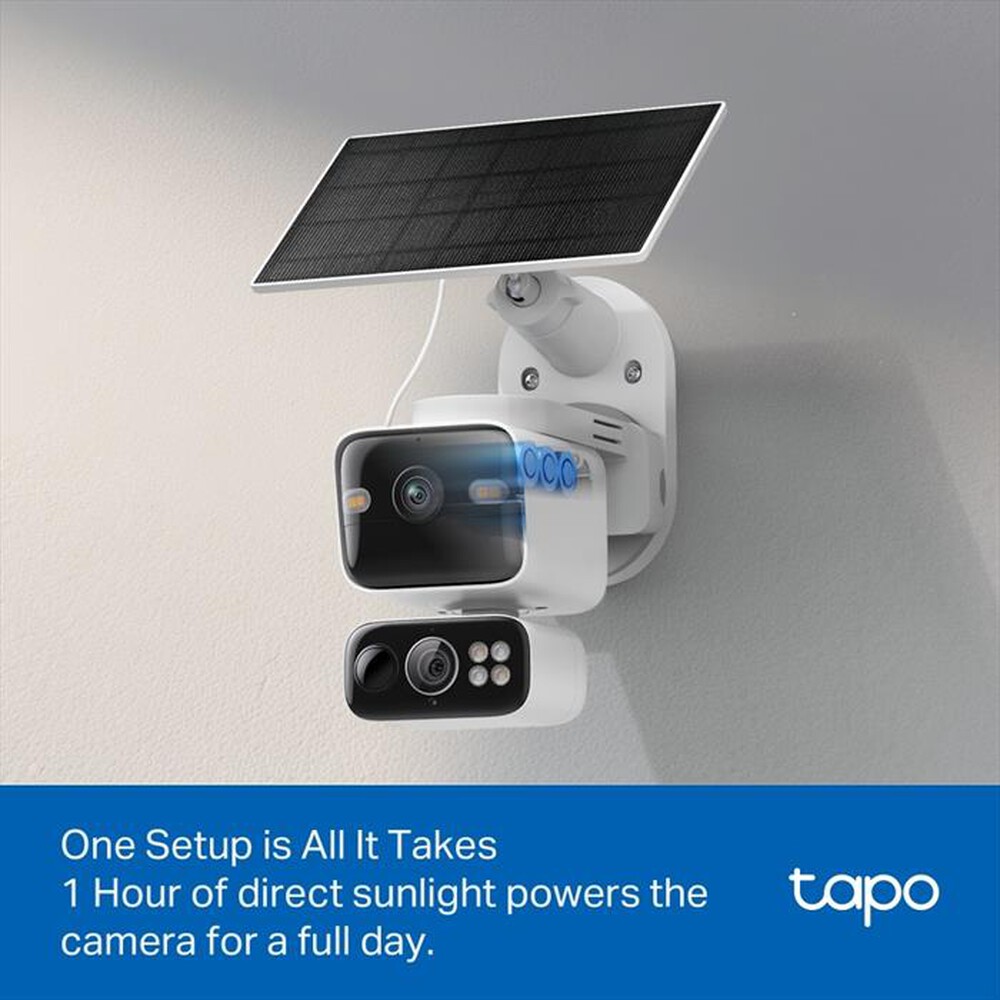 Immagine del prodotto TP-LINK - SOLAR-POWERED DUAL-LENS PAN/TILT SECURITY CAMERA K-Bianco