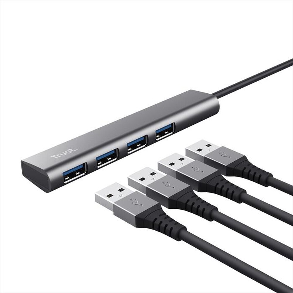 "TRUST - HALYX 4-PORT USB-C HUB-Grey"