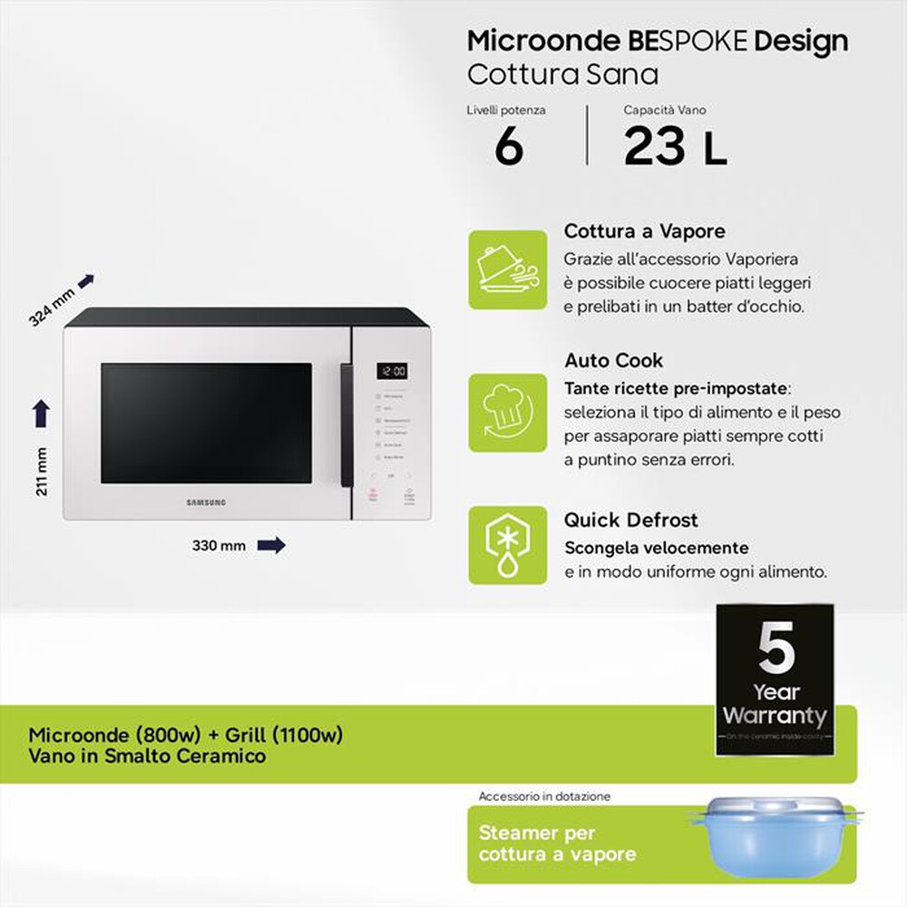 Immagine del prodotto SAMSUNG - MG23T5018GE/ET-PORCELLANA